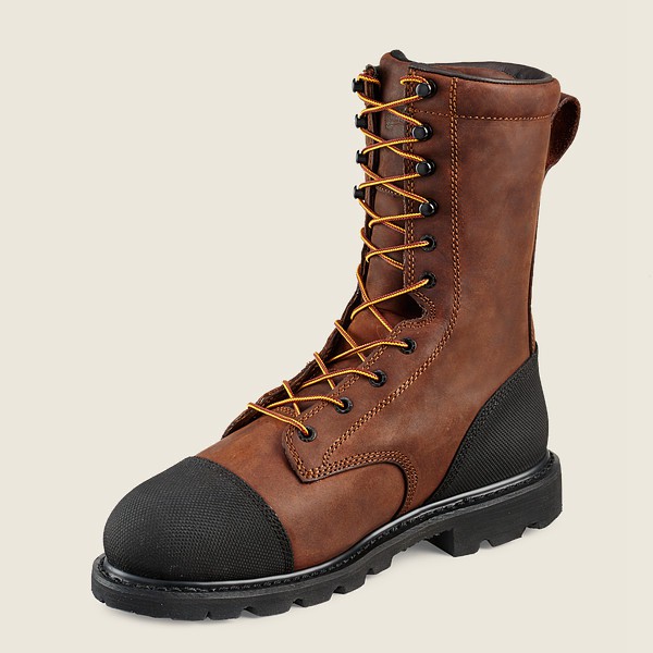 Red Wing Mens Truwelt - 10-inch Insulated Waterproof Toe Metguard - Safety Boots Brown/Black - 0789X